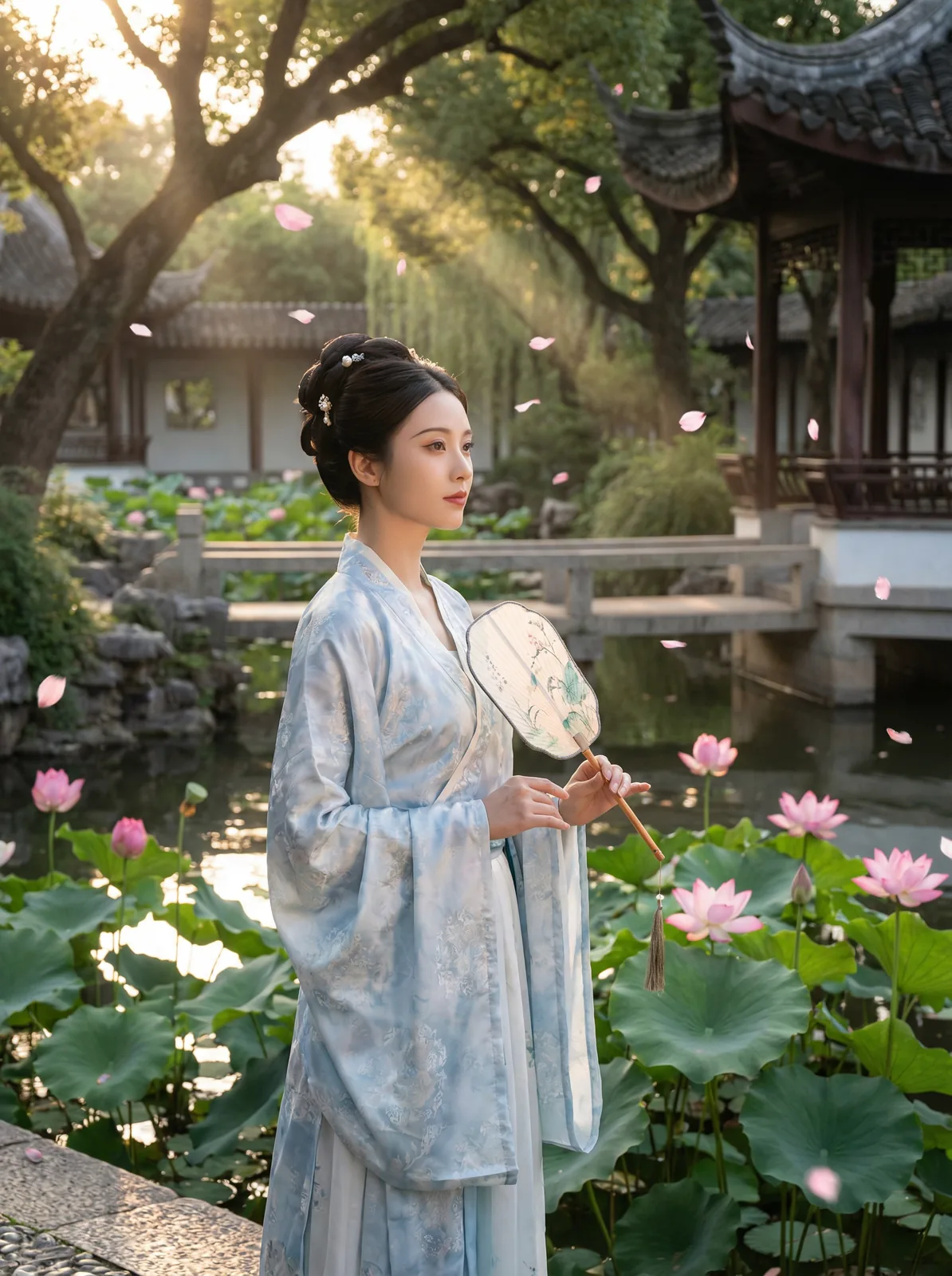 集芳阁 - 荷塘清韵汉服广袖写真